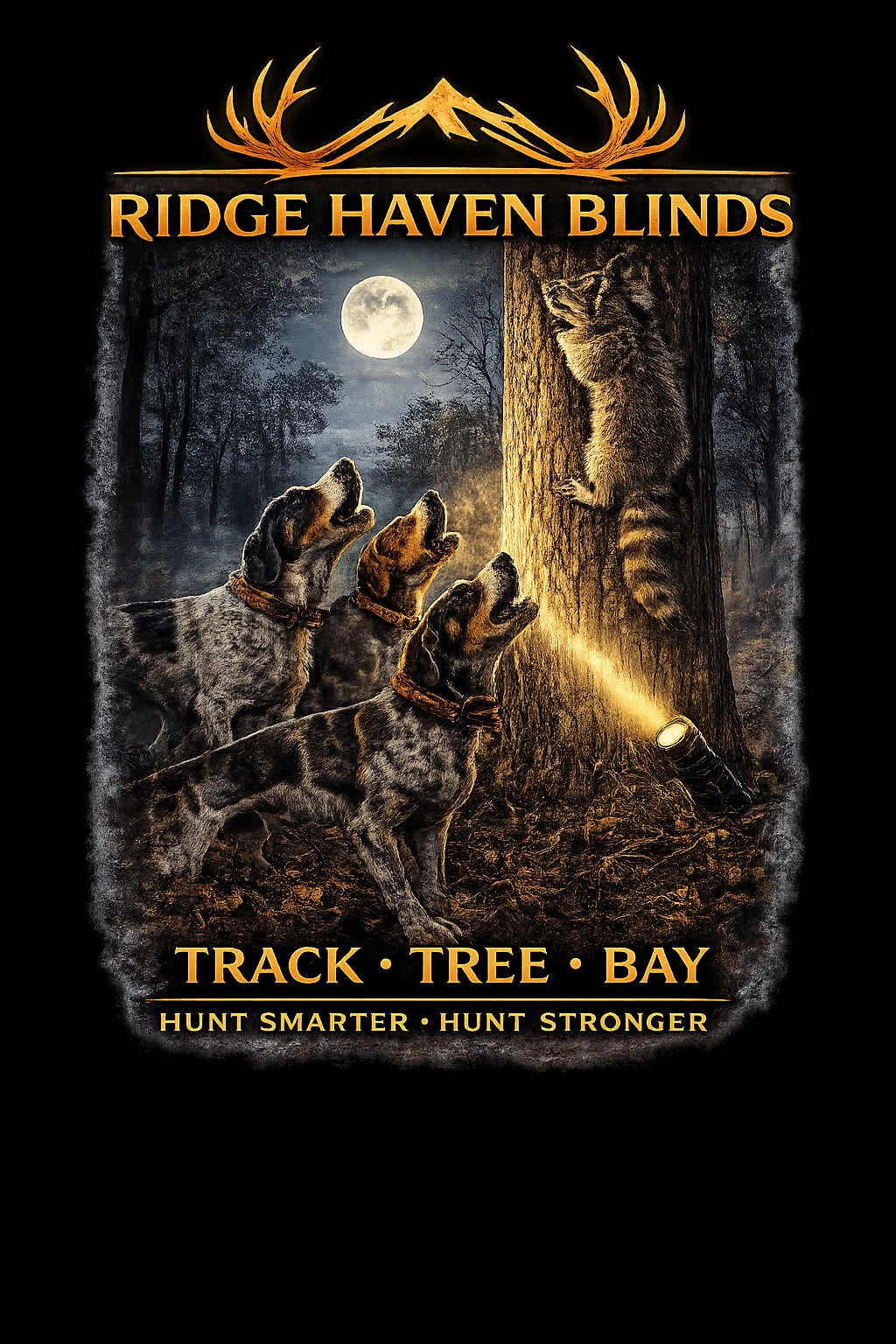 Ridge Haven Blinds Track Tree Bay design for standard hoodie