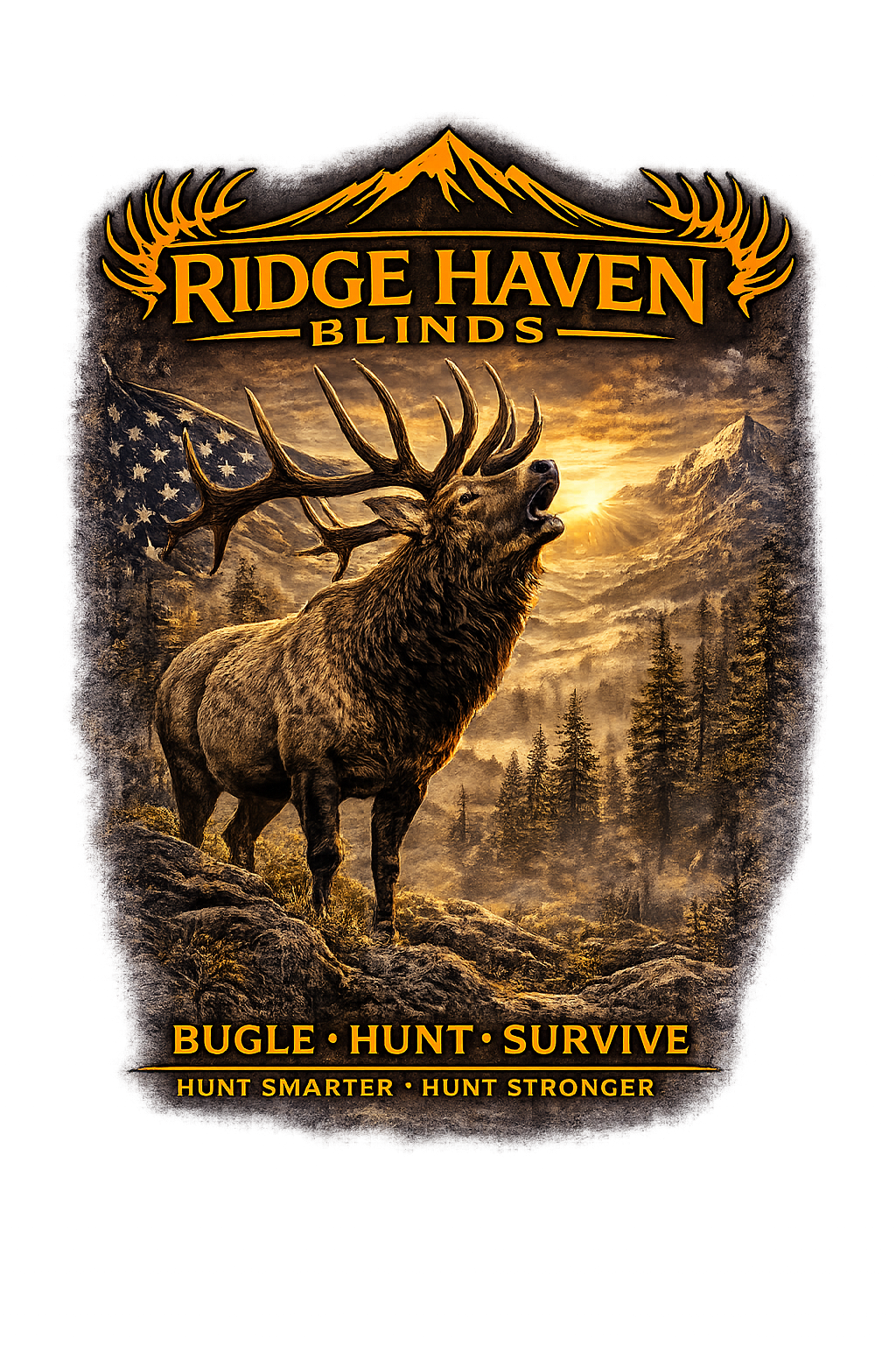Ridge Haven Blinds Premium / Patriotic T-Shirt