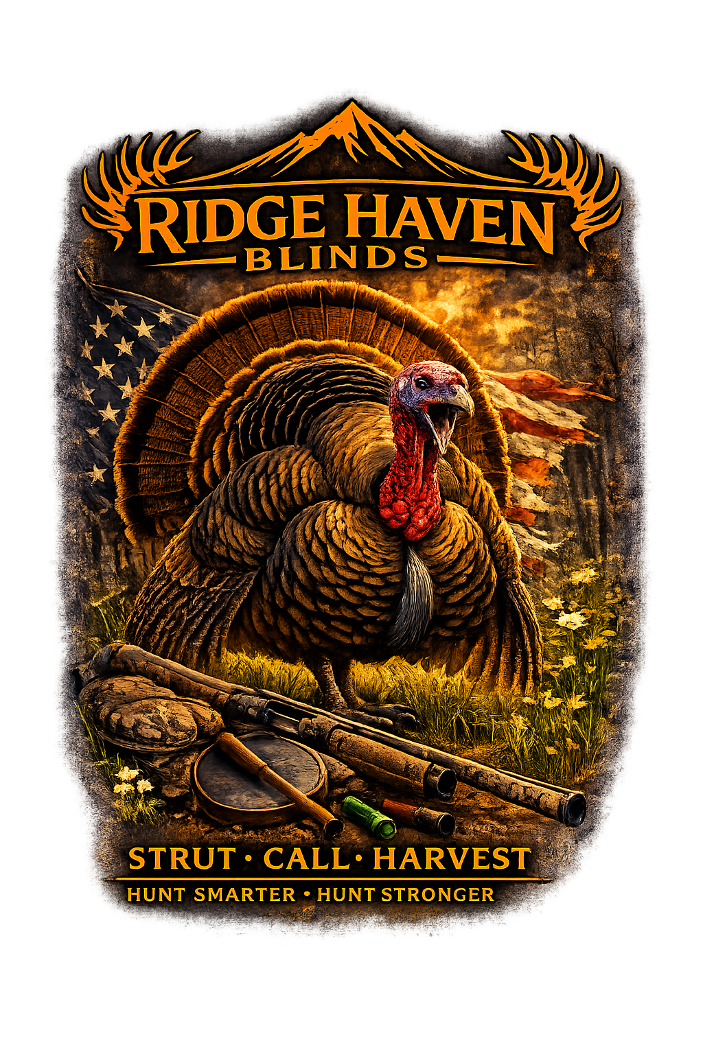 Ridge Haven Blinds Premium / Patriotic T-Shirt