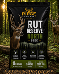 Ridge Haven Blinds Rut Reserve North late-season food plot seed 8lb bag for peak rut deer activity