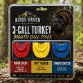 Ridge Haven Blinds 3-Call turkey mouth call pack with soft, versatile, and aggressive call options