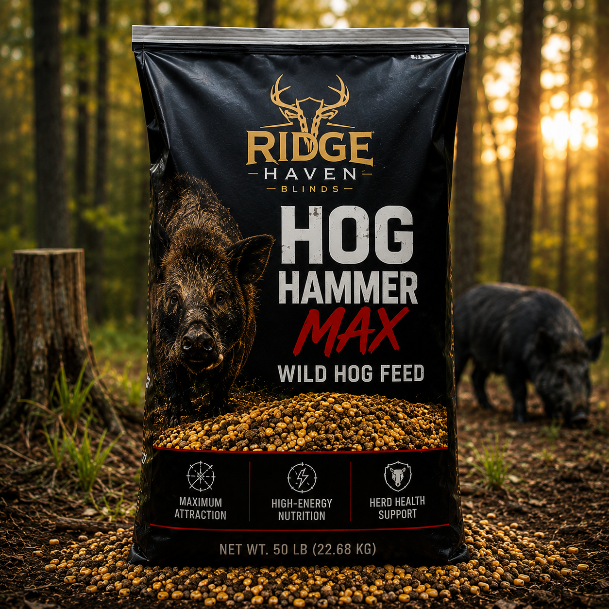 Ridge Haven Blinds Hog Hammer Max Wild Hog Feed (Pre-Order)