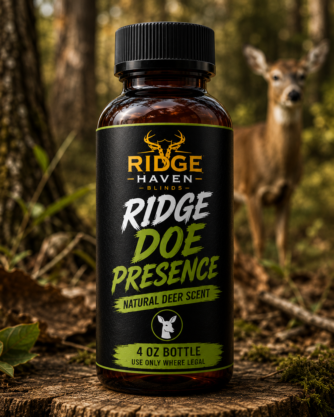 Ridge Haven Blinds Natural Deer Scents — 4 oz Bottles (Pre-Order Now)