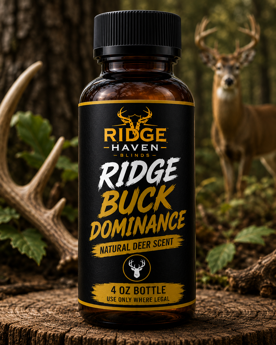 Ridge Haven Blinds Natural Deer Scents — 4 oz Bottles (Pre-Order Now)